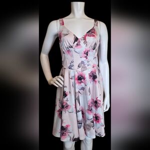 💙 91. Le Chateau Size Medium Pink Floral Cocktail Dress